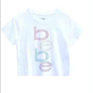 🎀BeBe Girls Bejeweled sparkle T -Shirt short sleeve 4T